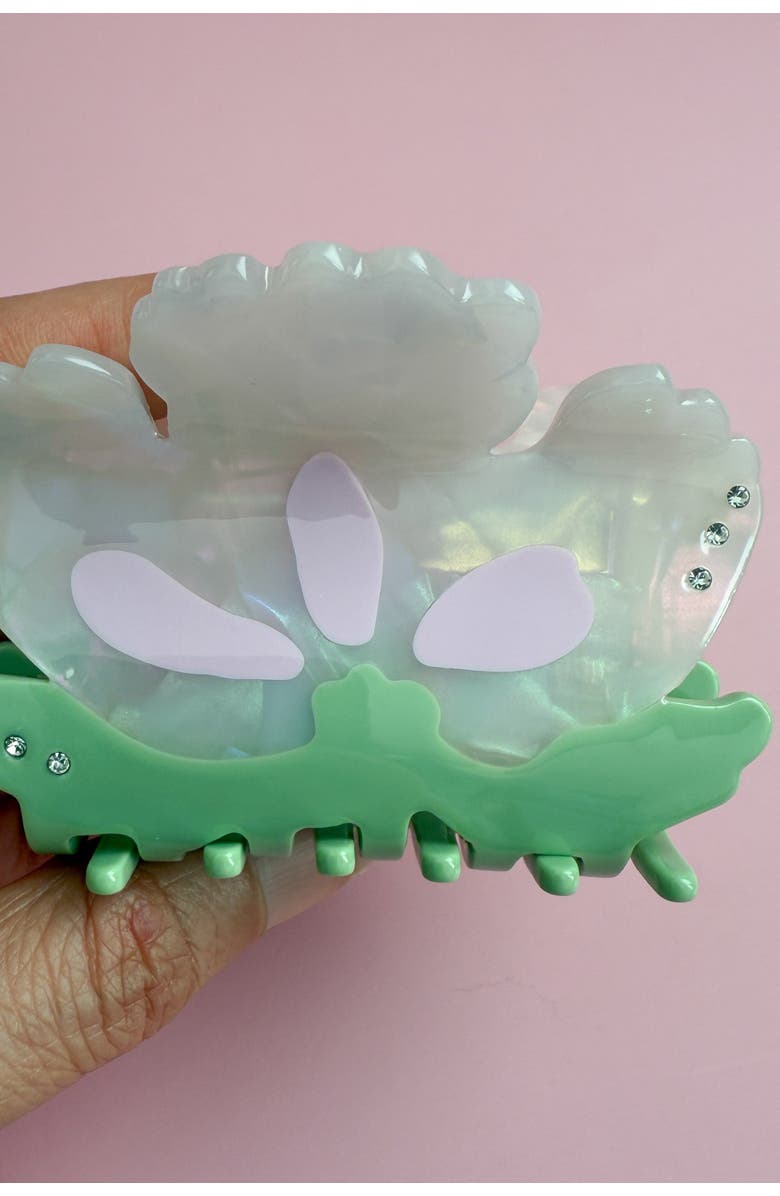 Centinelle Tropical Orchid Hair Claw, Alternate, color, Green