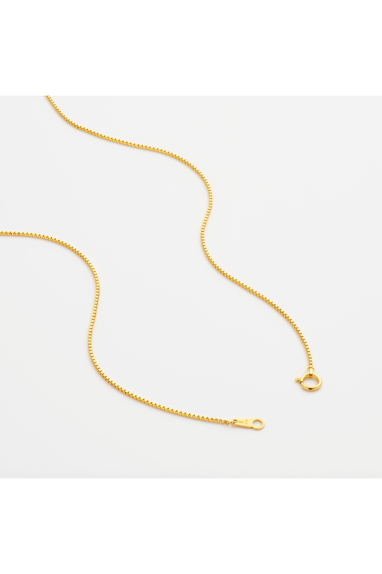 Box Chain Necklace, Alternate, color, Gold 24k