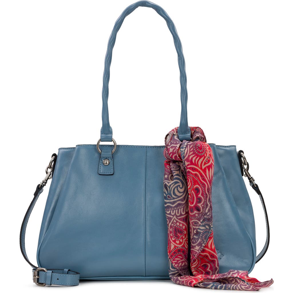 Patricia Nash Karla Leather Satchel In Blue