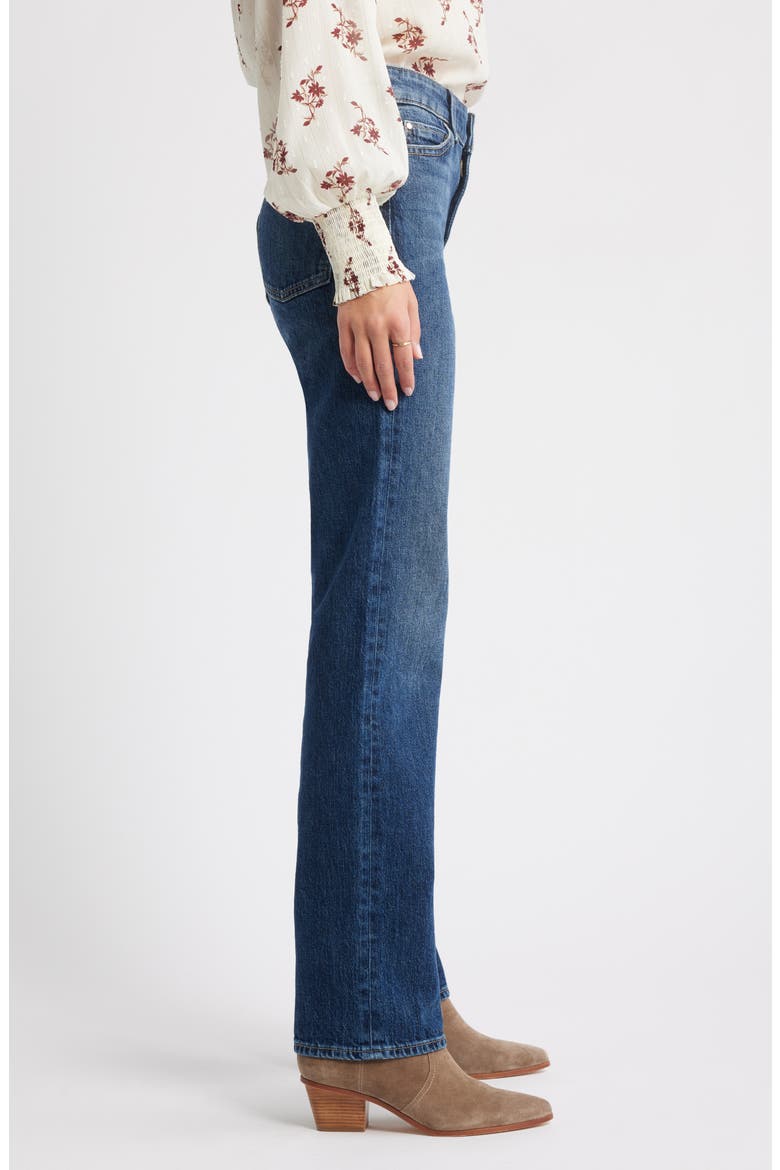 Mid Rise Straight Leg Jeans, Alternate, color, MEDIUM DARK WASH