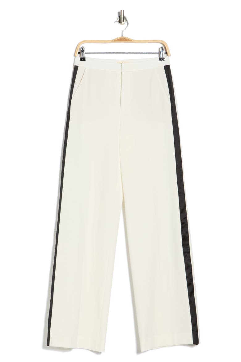 Livvy Tux Trousers, Alternate, color, WHITE/ BLACK