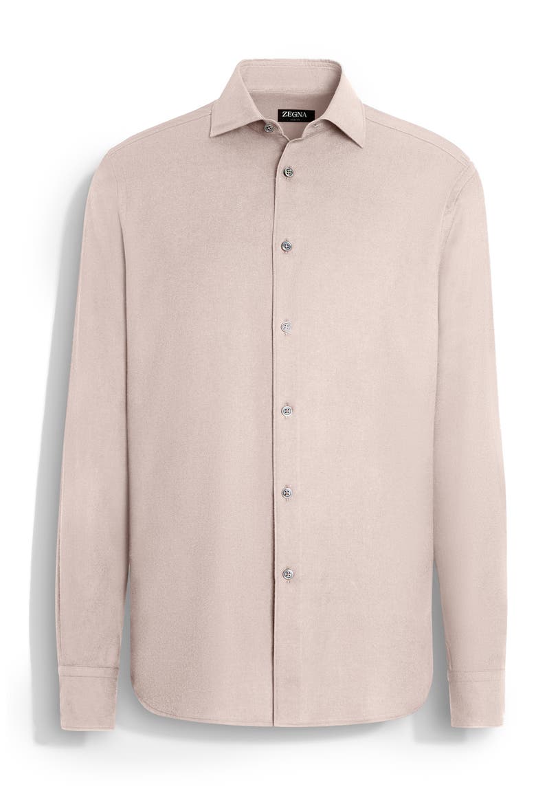 Cashco Cashmere & Cotton Button-Up Shirt, Alternate, color, LIGHT PINK MELANGE