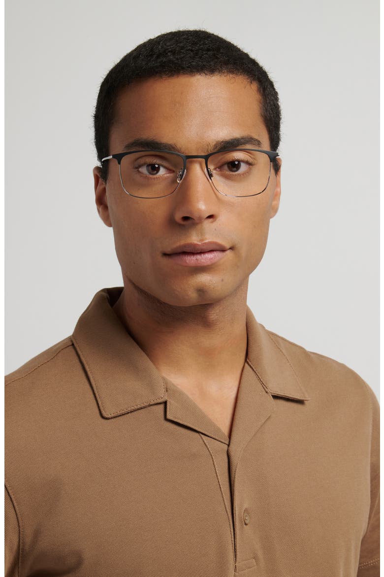 54mm Rectangular Optical Glasses, Alternate, color, BLACK RUTHENIUM