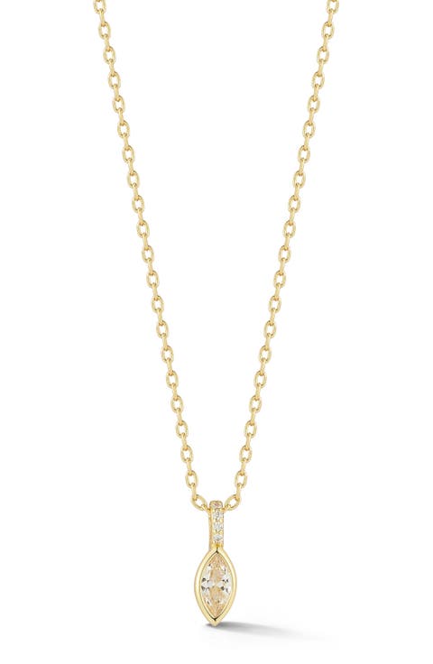 Marquise Cubic Zirconia Pendant Necklace