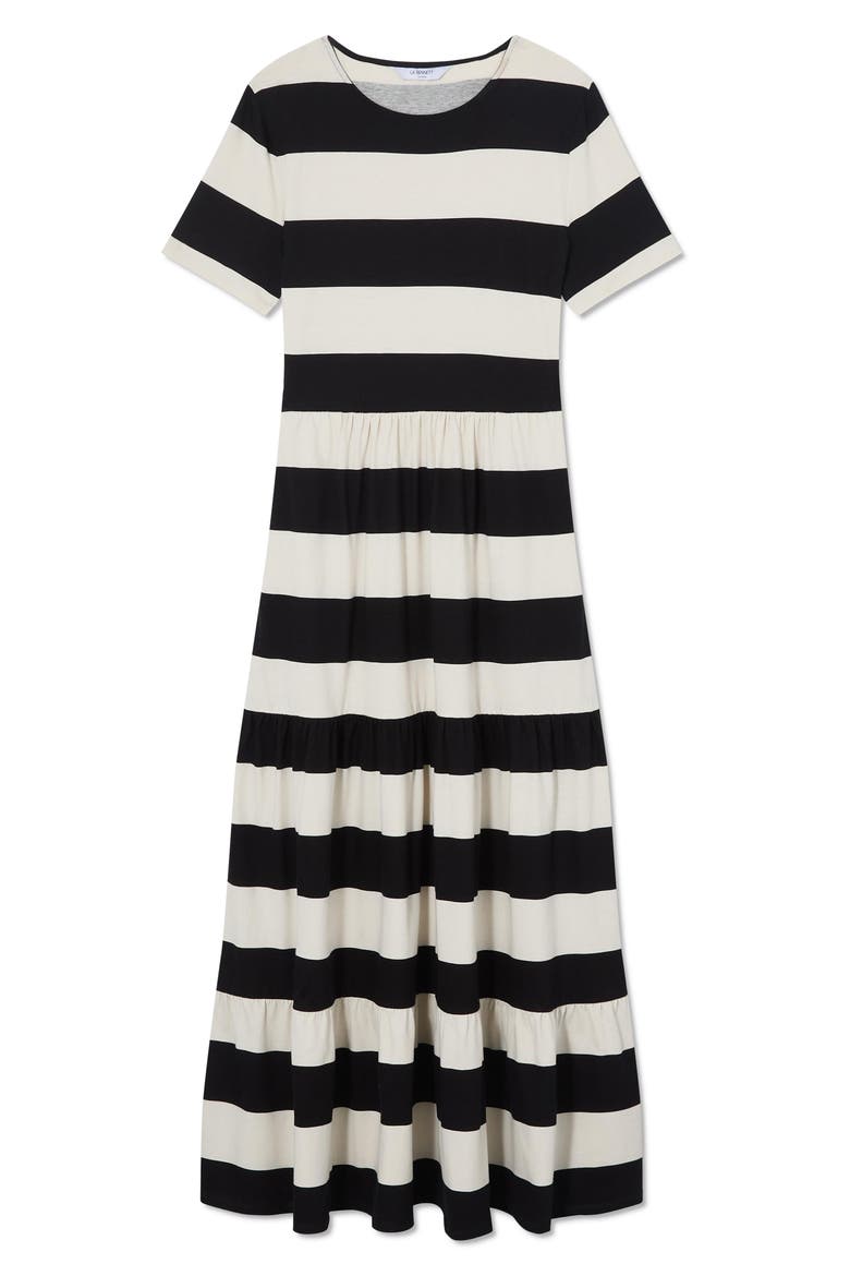Leigh Stripe Maxi Dress, Alternate, color, BLACK MULTI