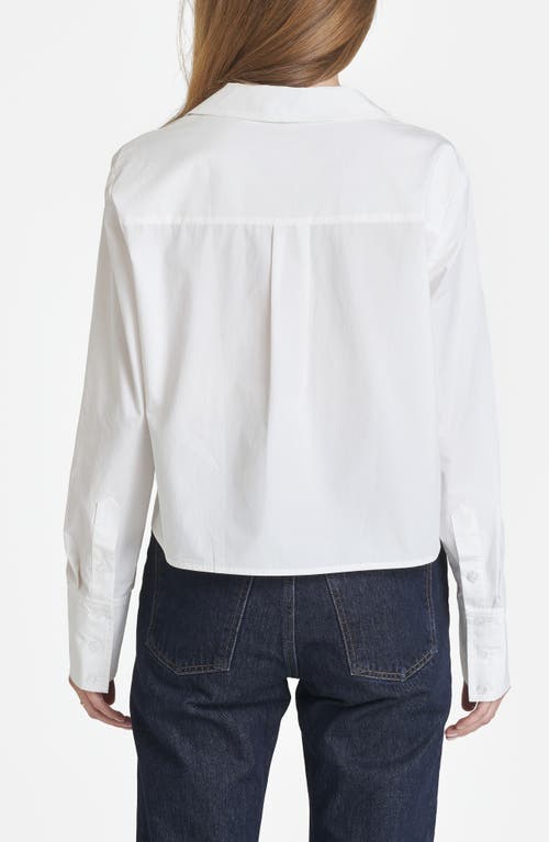 Wayf Alexandra Tie Front Cotton Poplin Top