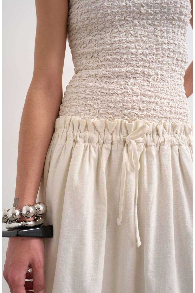 Drop Waist Cotton Maxi Dress, Alternate, color, WHITE