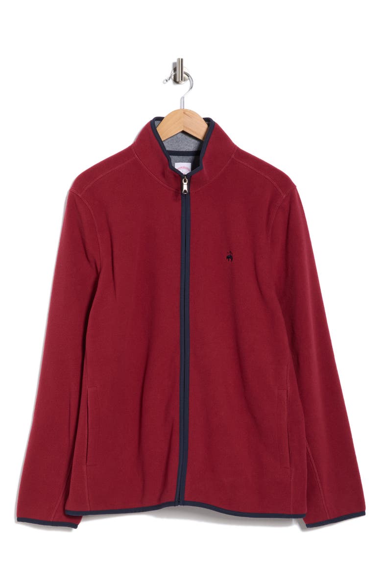 Brooks Brothers Fleece Full Zip Jacket, Alternate, color, Cordovan
