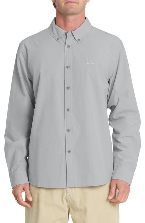 Shore Break Classic Long Sleeve Cotton Button-Down Shirt