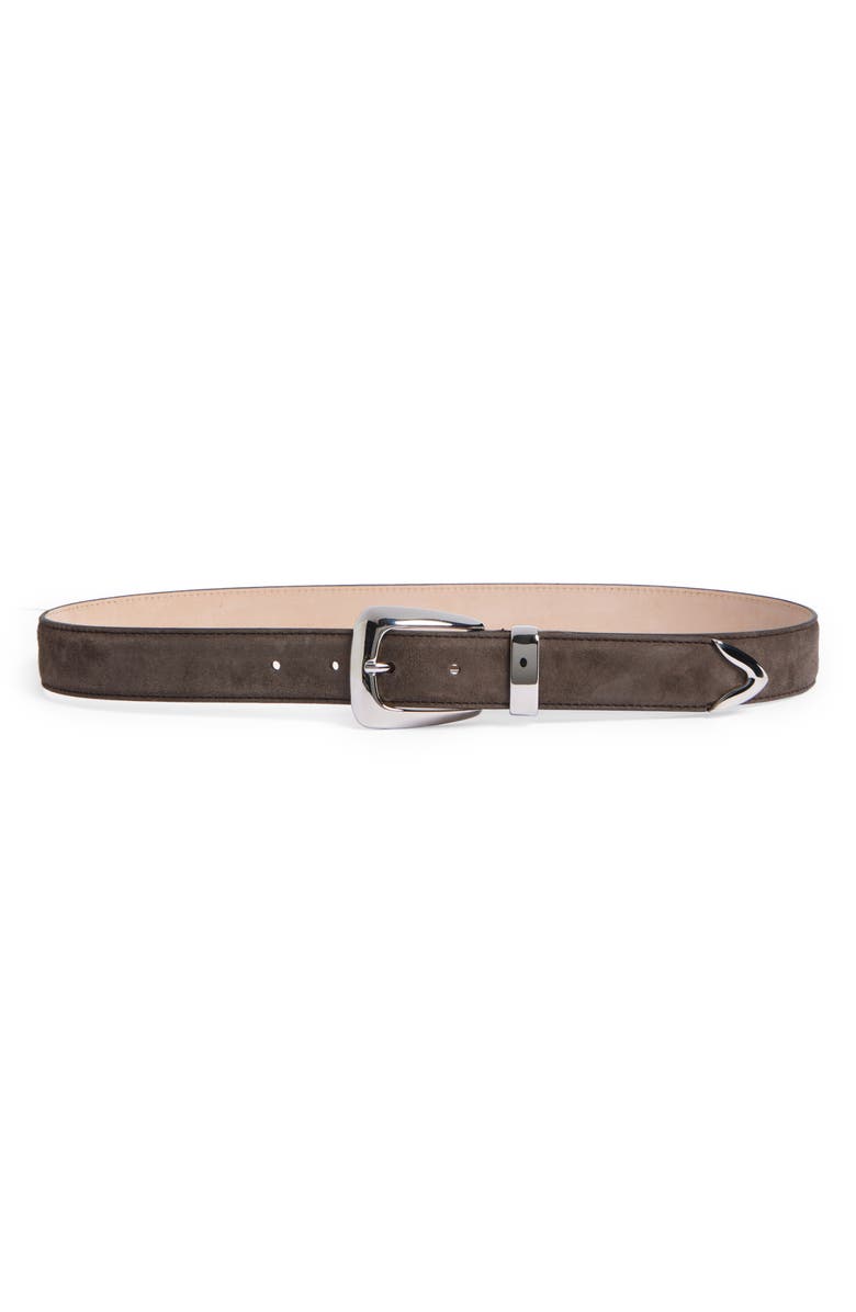 Khaite Benny Suede Belt, Main, color, 