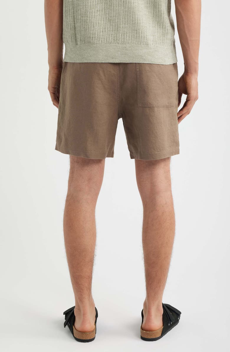 NN07 1454 Gregor Linen Drawstring Shorts, Alternate, color, Clay Mirage