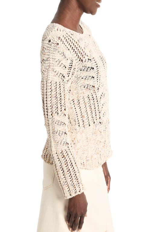 Nic + Zoe Nic+zoe Open Stitch Sweater In Neutral Multi