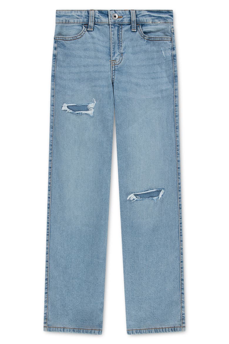 Kids' Ripped Wide Leg Jeans, Main, color, ADVENTURE DESTROY