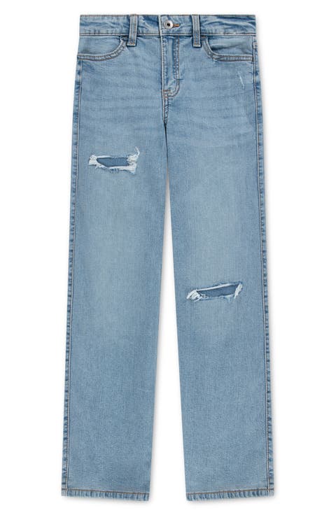 Kids' Ripped Wide Leg Jeans