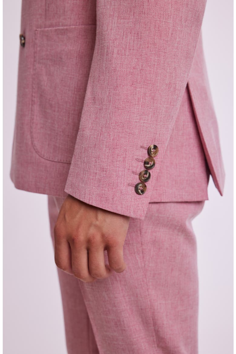 Soho Slim Fit Double Breasted Suit Jacket, Alternate, color, PINK MELANGE