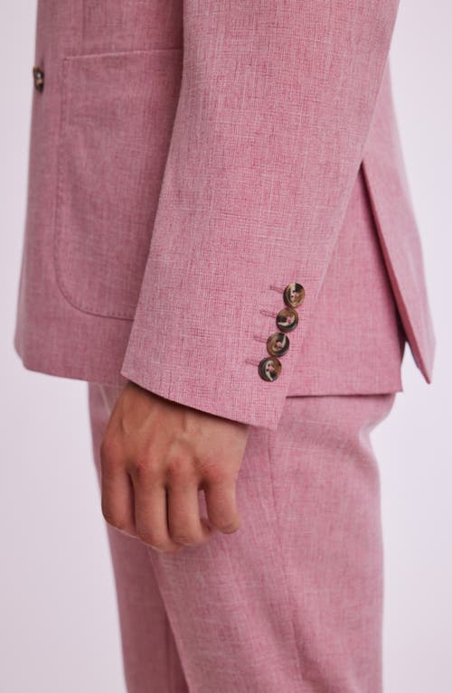 Paisley & Gray Soho Slim Fit Double Breasted Suit Jacket In Pink