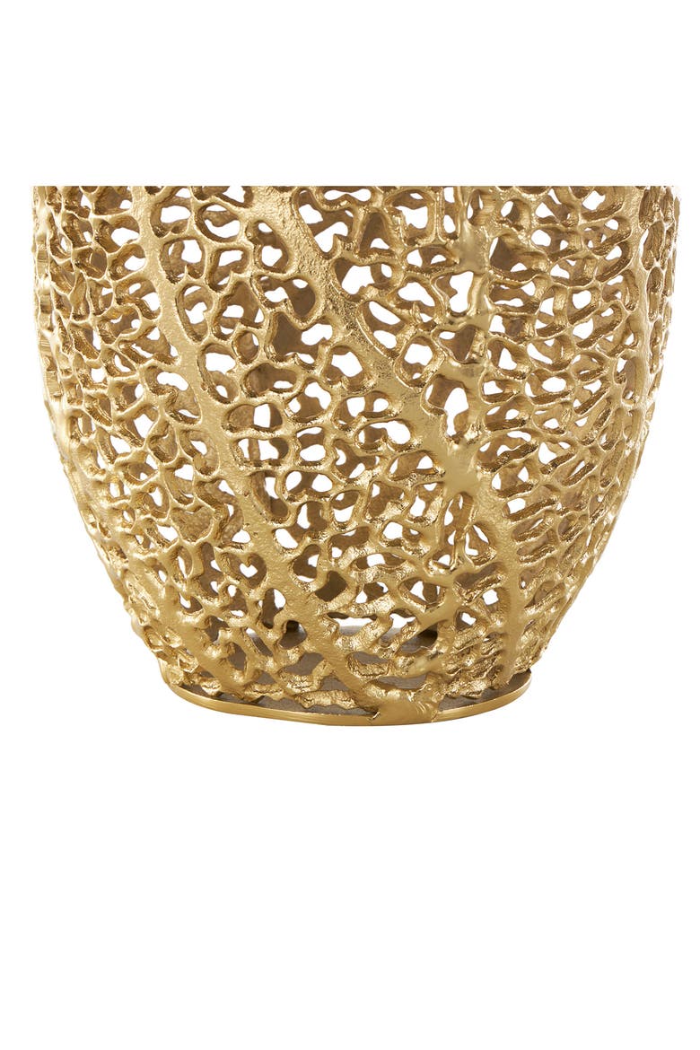 Golden Metal Vase, Alternate, color, GOLD