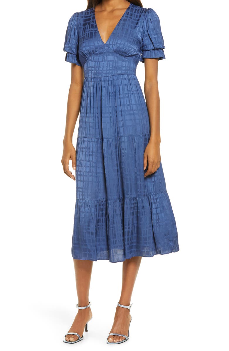 Adelyn Rae Marvella Jacquard Midi Dress, Main, color, 
