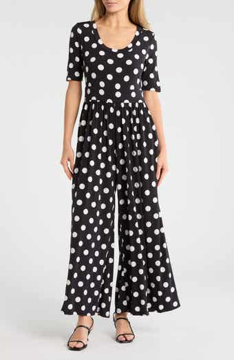 WEST K Polka Dot Print Wide Leg Jumpsuit