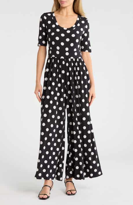 WEST K Polka Dot Print Wide Leg Jumpsuit