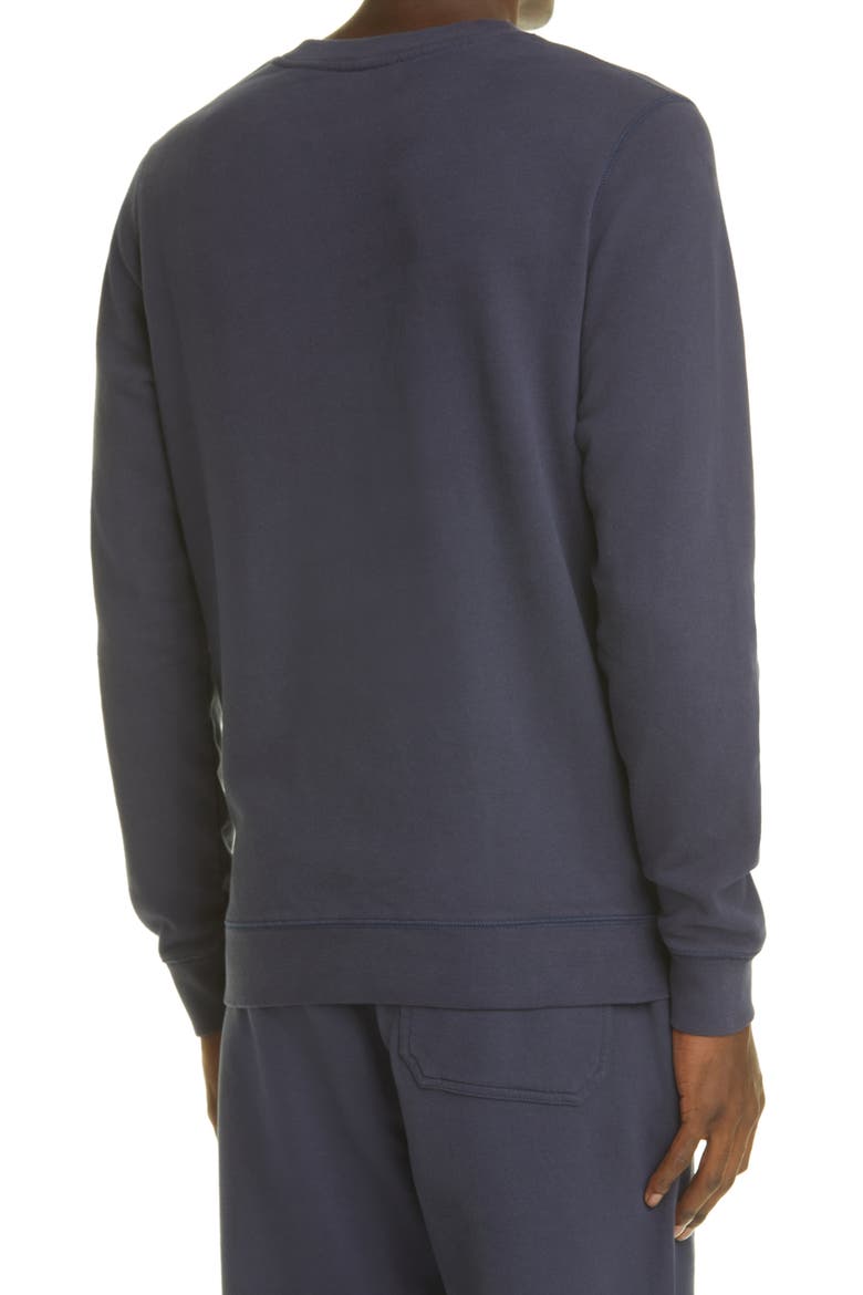 French Terry Crewneck Sweatshirt, Alternate, color, NAVY