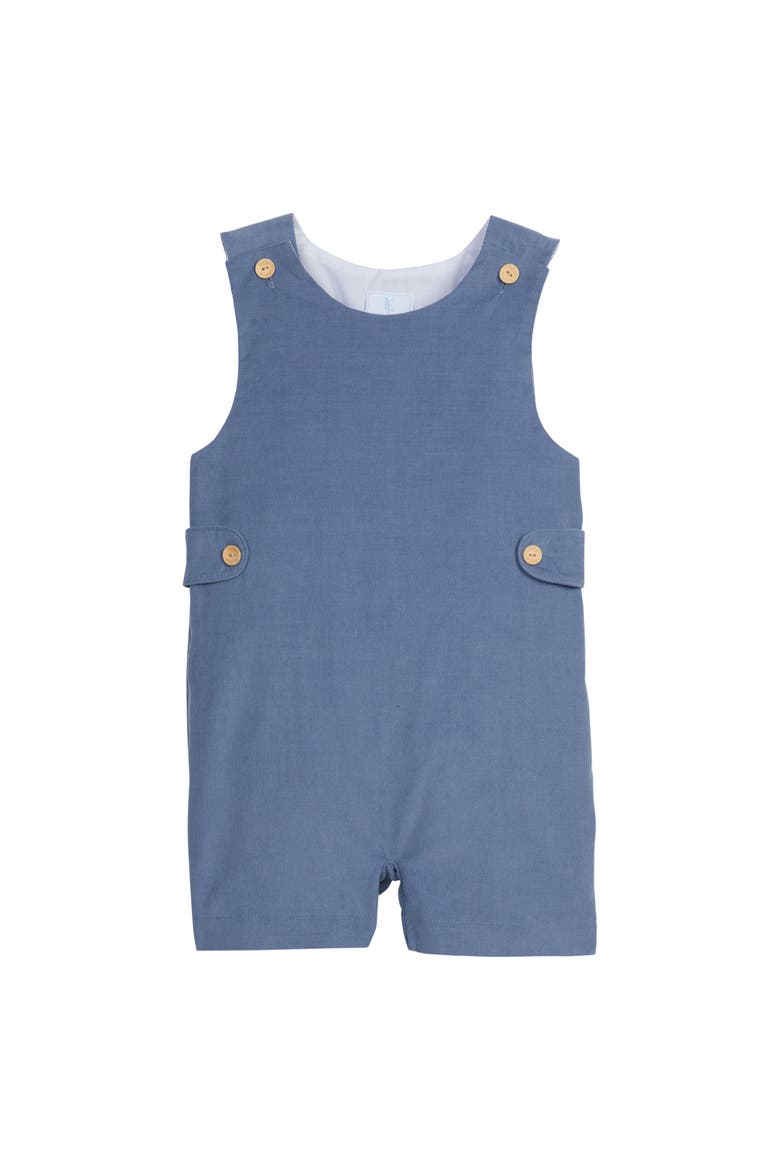 Kids' Corduroy Button Tab John John, Main, color, Stormy Blue Corduroy
