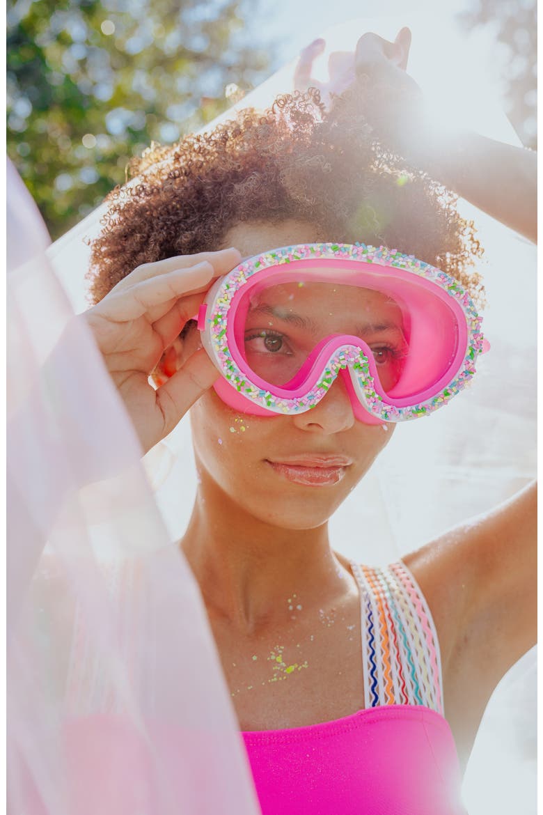 Kids' Sprinkle Swim Mask, Alternate, color, BRIGHT PINK