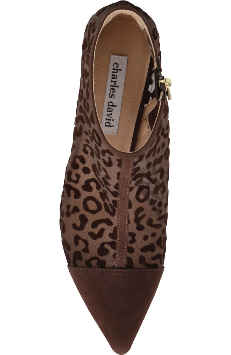 Charles by Charles David Abena Pointed Toe Bootie, Alternate, color, Dark Chocolate