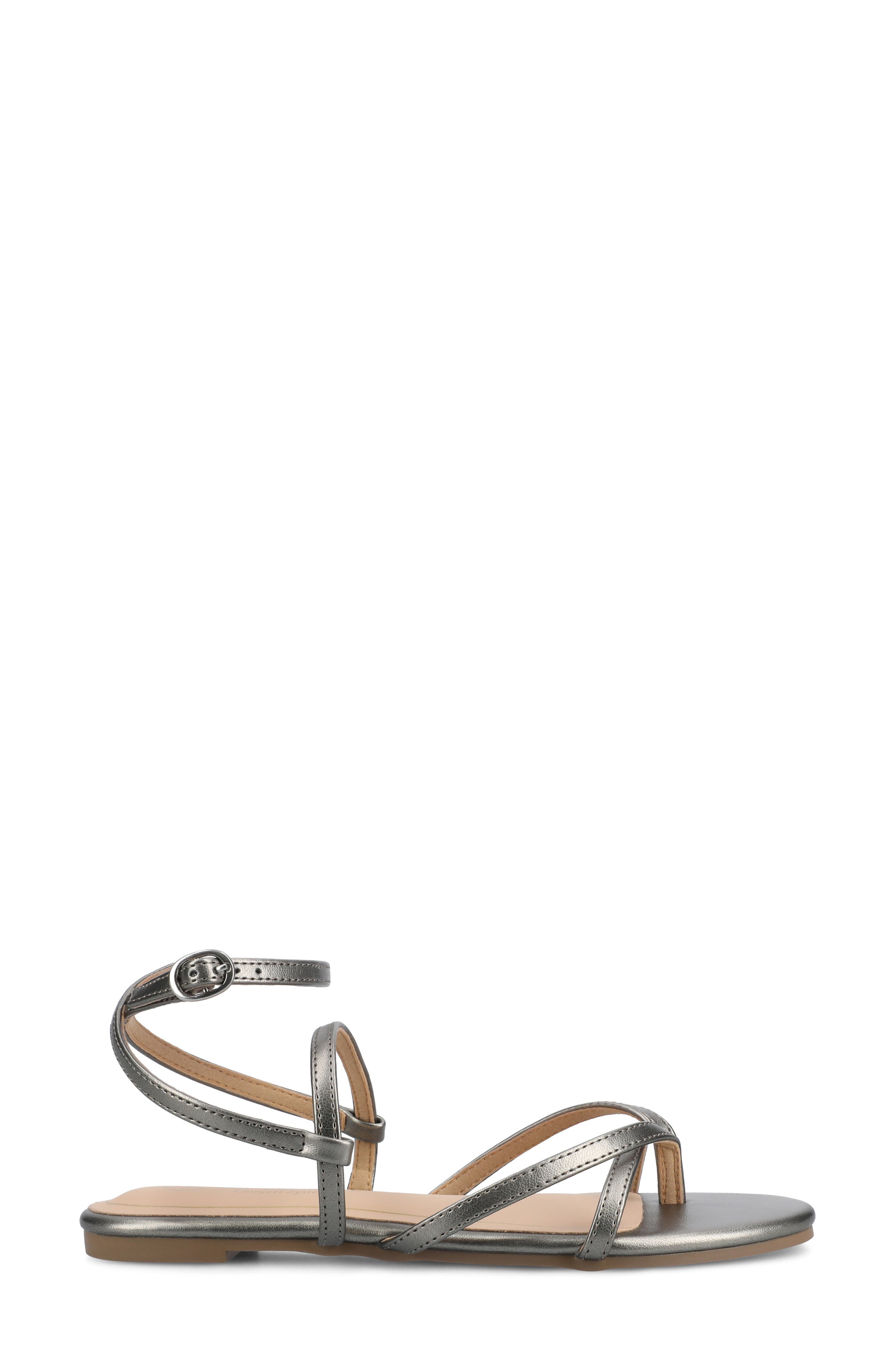 Journee Collection Serissa Ankle Strap Sandal, Alternate, color, Pewter
