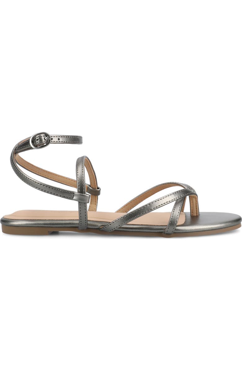 Journee Collection Serissa Ankle Strap Sandal, Alternate, color, Pewter