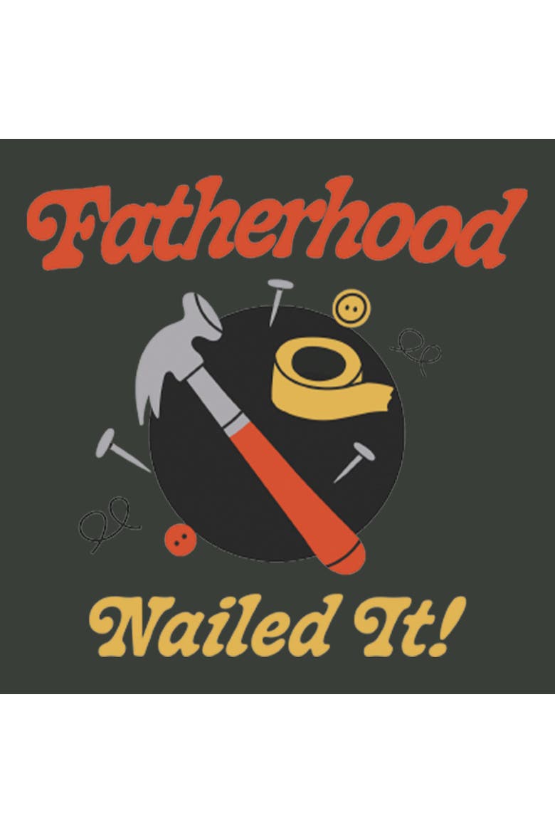 Men's Lost Gods Fatherhood Nailed It  Graphic T-Shirt, Alternate, color, Dark Heather
