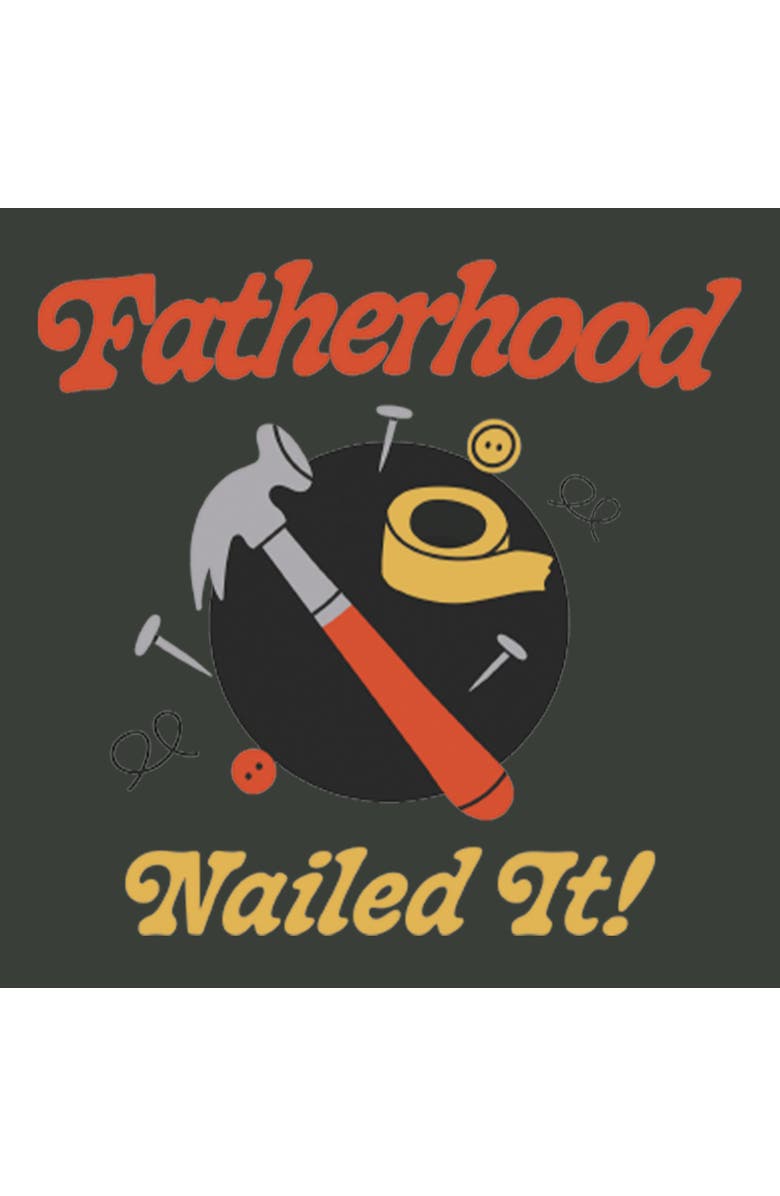 Lost Gods Men's Lost Gods Fatherhood Nailed It Graphic T-Shirt, Alternate, color, Dark Heather
