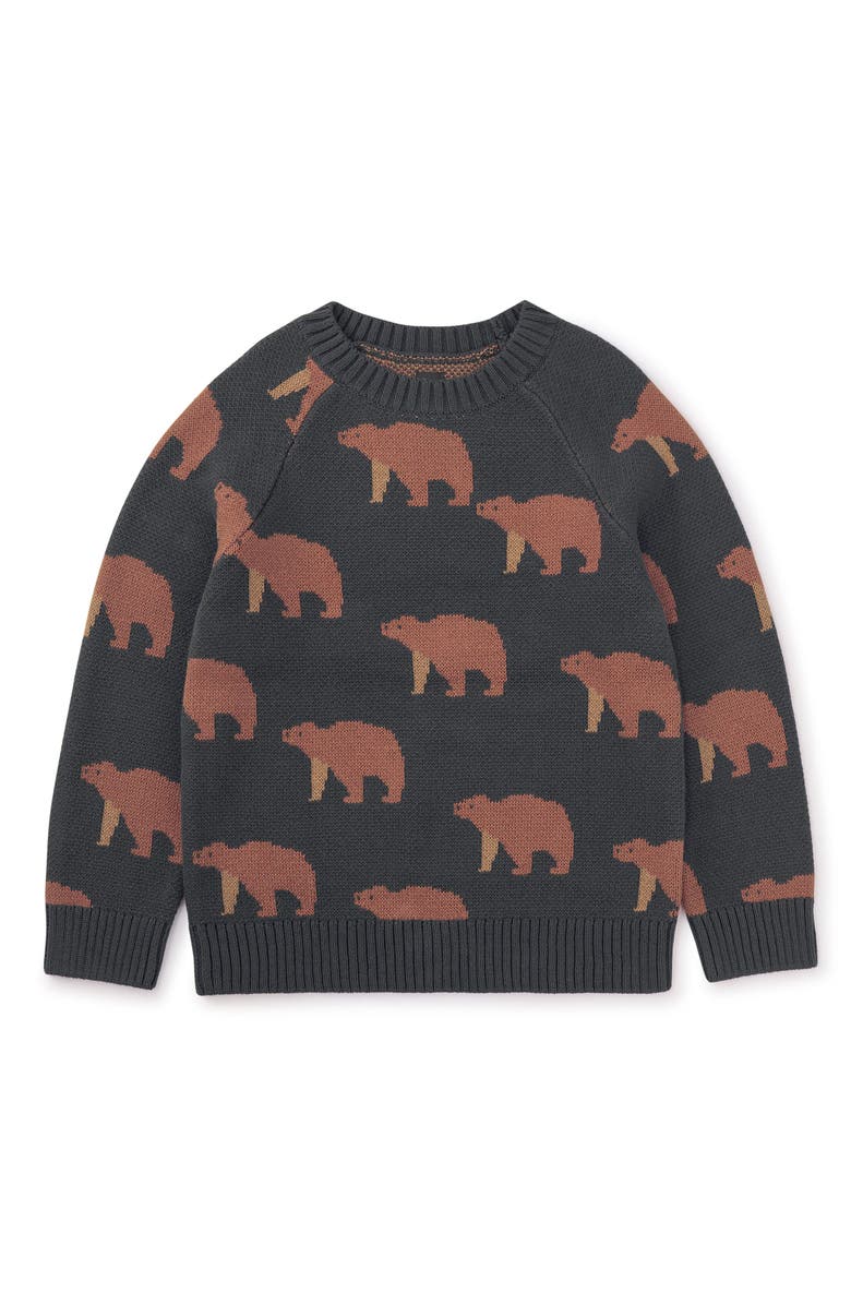 Tea Collection Brown Bears Sweater, Main, color, 