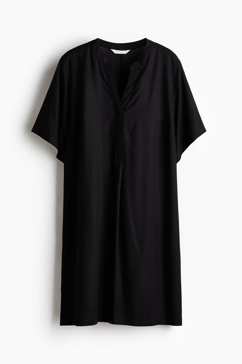 Viscose Tunic Dress, Alternate, color, Black