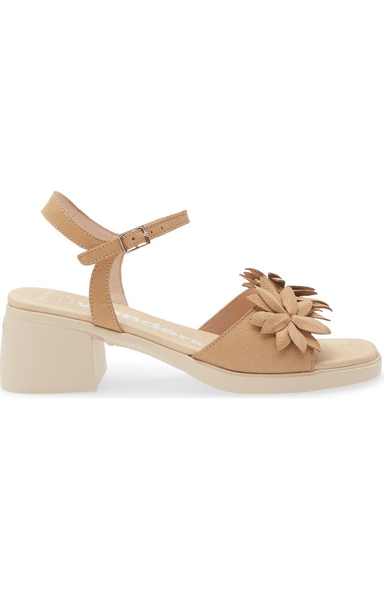 Wonders Flower Ankle Strap Slide Sandal, Alternate, color, Nubuk Sand