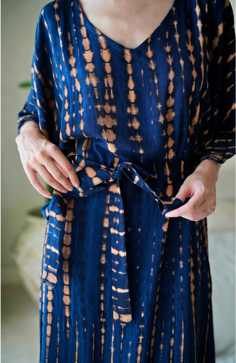 PINK HALEY Natalie Kaftan Dress, Alternate, color, Ocean Blue