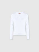 Missoni Crew-neck Stretch Pullover In Cotton And Viscose Chevron