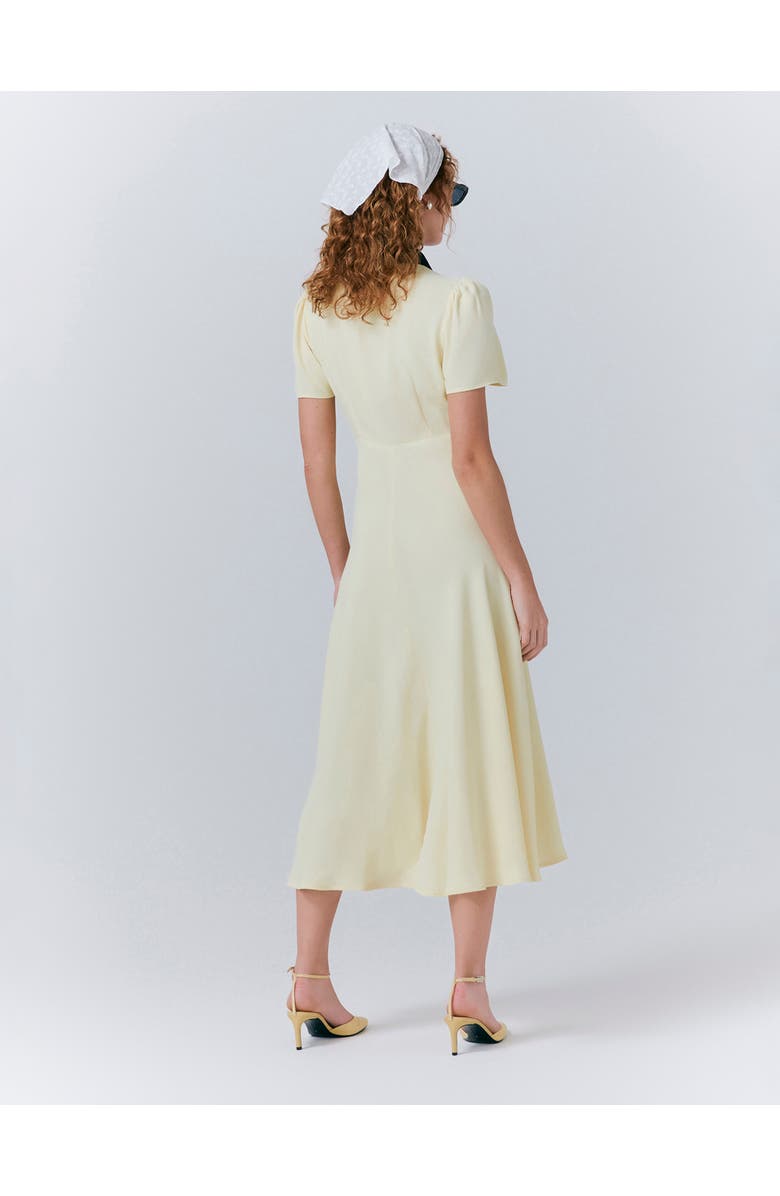 Ghost London Bethan Crepe Midi Shirt Dress, Alternate, color, Yellow