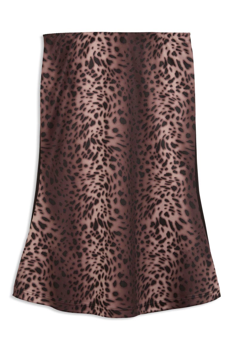 Leopard Print Bias Cut Skirt, Alternate, color, PUMA BLACK