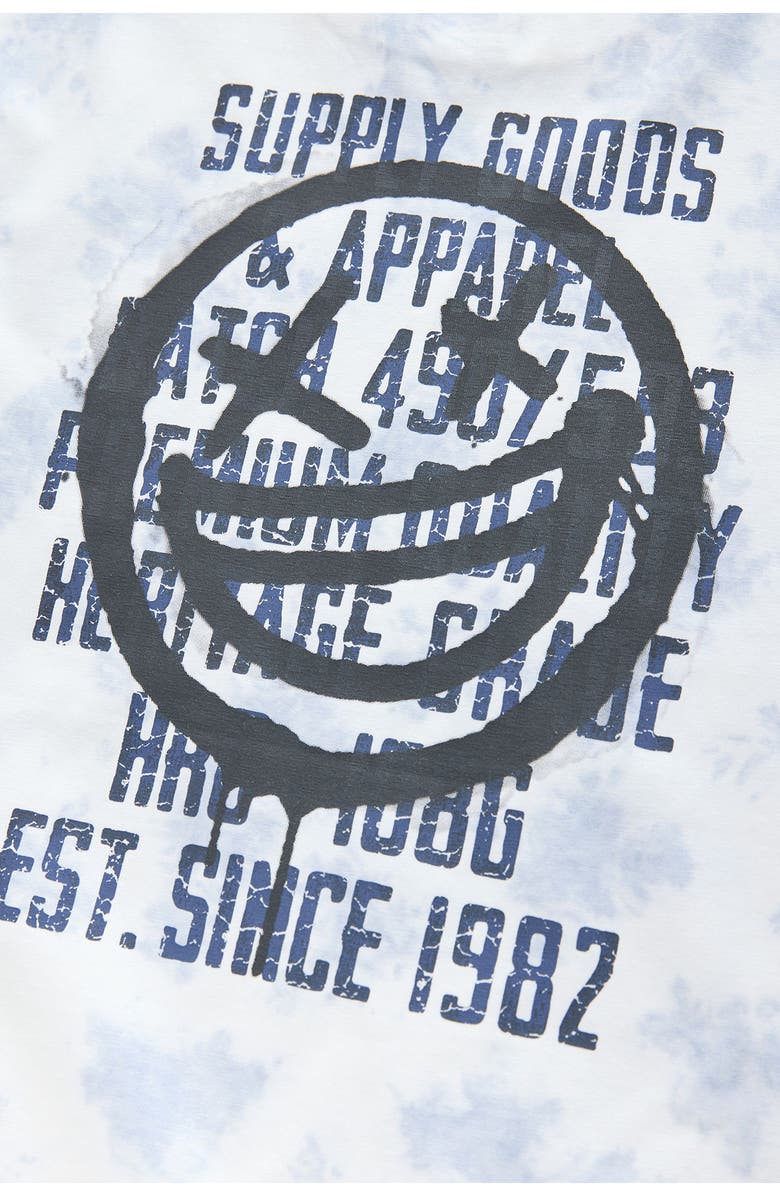 NEXT Kids' Smiley Graffiti Tie Dye Cotton Graphic T-Shirt, Alternate, color,
