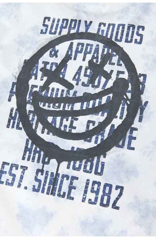 NEXT NEXT KIDS' SMILEY GRAFFITI TIE DYE COTTON GRAPHIC T-SHIRT