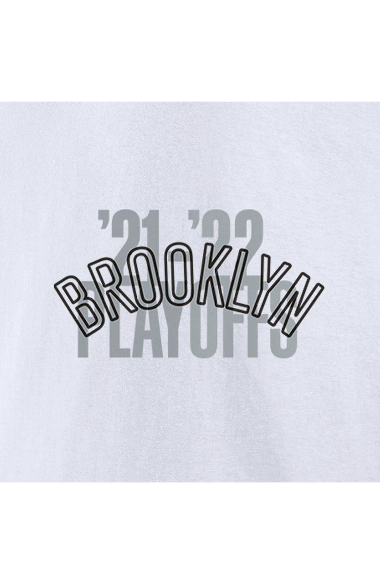 FANATICS Men's Fanatics Branded White Brooklyn Nets 2022 NBA Playoffs Dunk T-Shirt, Alternate, color, 