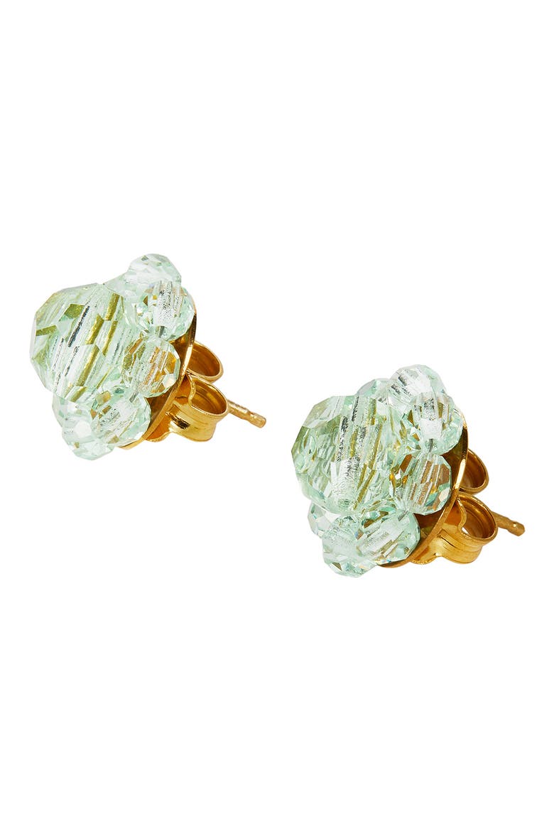 Simone Beaded Flower Stud Earrings, Alternate, color, MINT