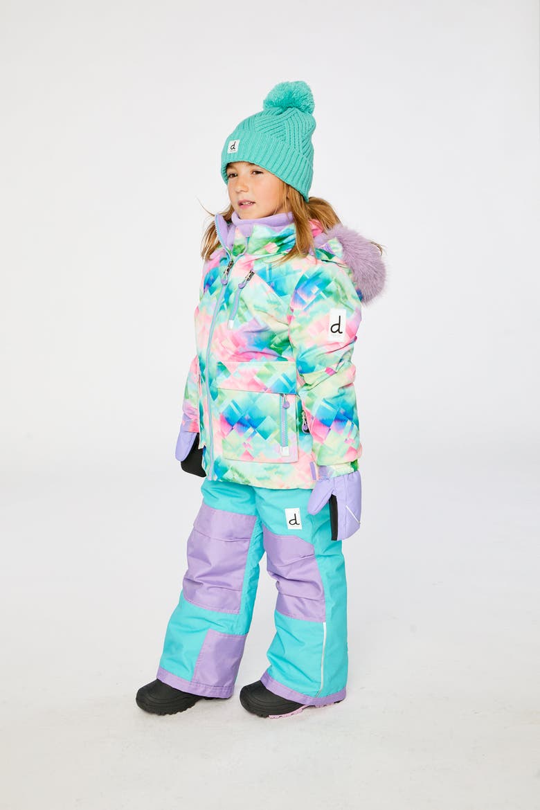 Diamond Play Jacket & Reinforced Pants Two Piece Snowsuit, Alternate, color, Multicolored with a Diamond