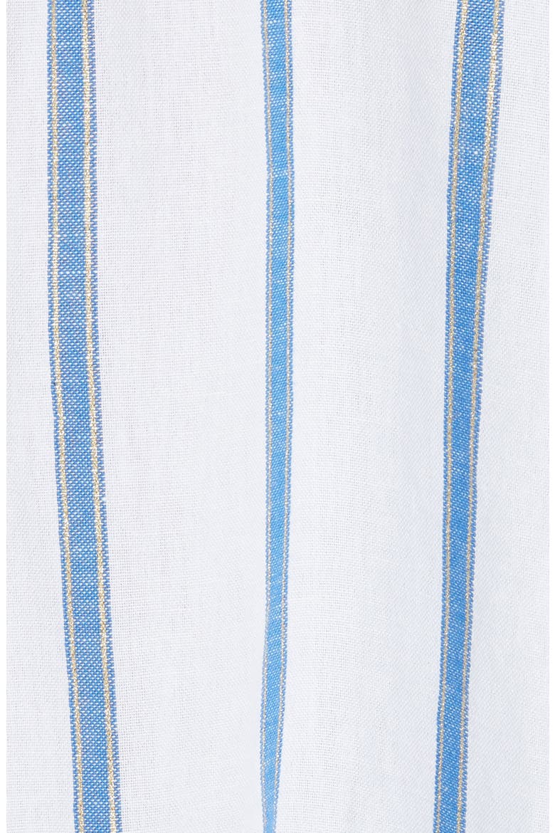 Lyssa Cotton & Linen Blend Dress, Alternate, color, WHITE/ BLUE