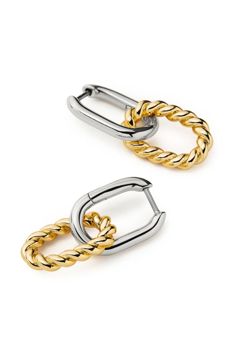 Ana Luisa Drop Earrings - Ash Double Mini Two Tone, Alternate, color, Two Tone