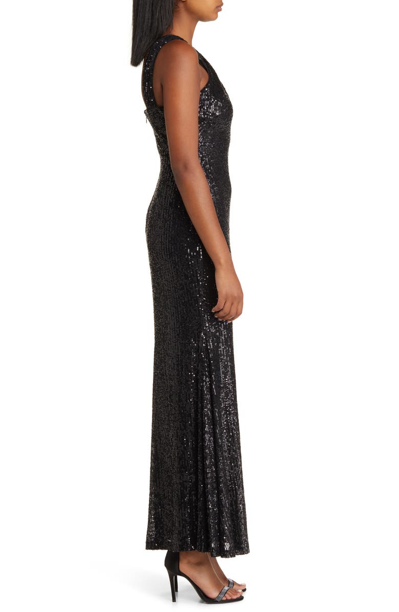 Eliza J Sequin Cross Front Gown, Alternate, color, 