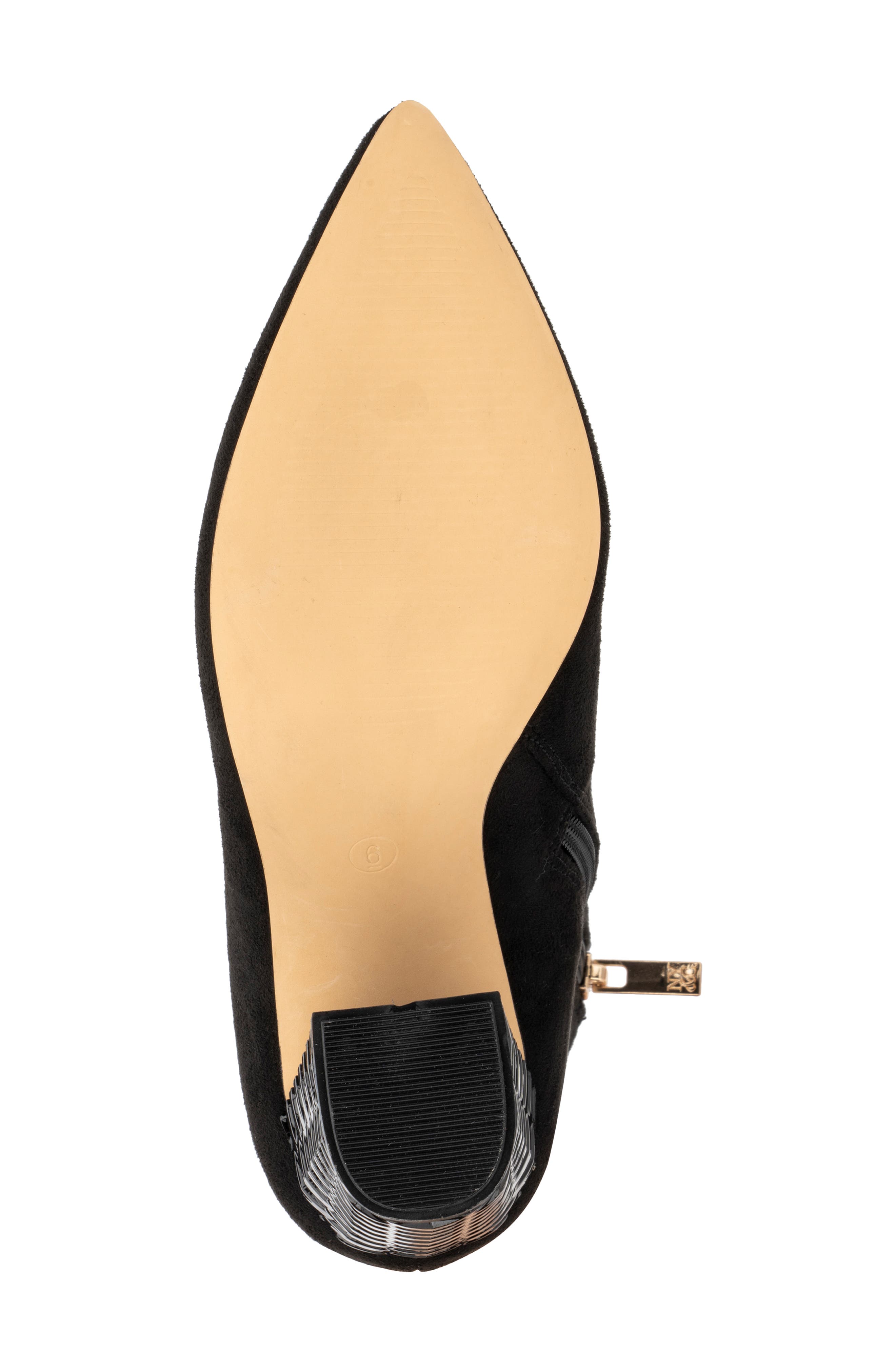 NEW YORK AND COMPANY Zhuri Faux Suede Zigzag Block Heel Bootie, Alternate, color, 