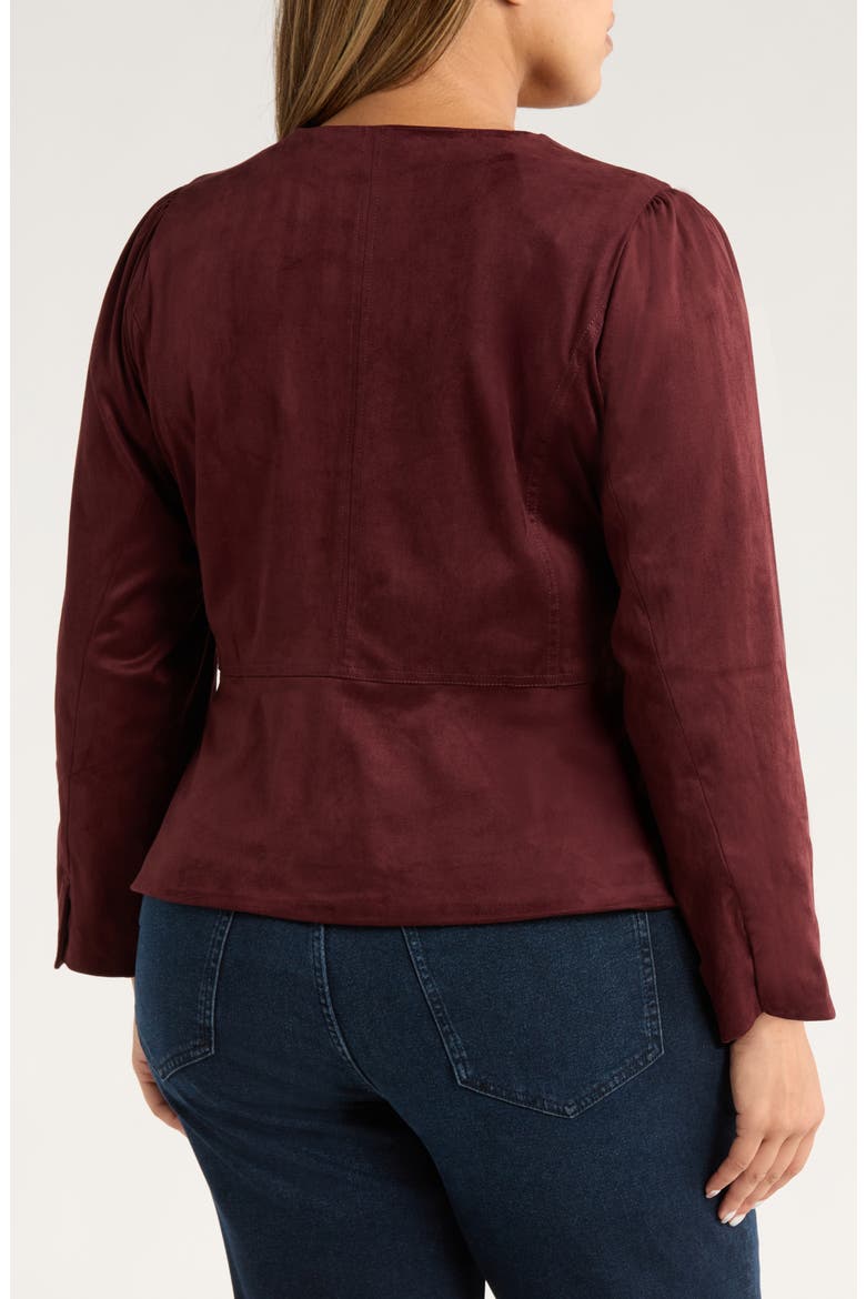 Peplum Jacket, Alternate, color, OXBLOOD