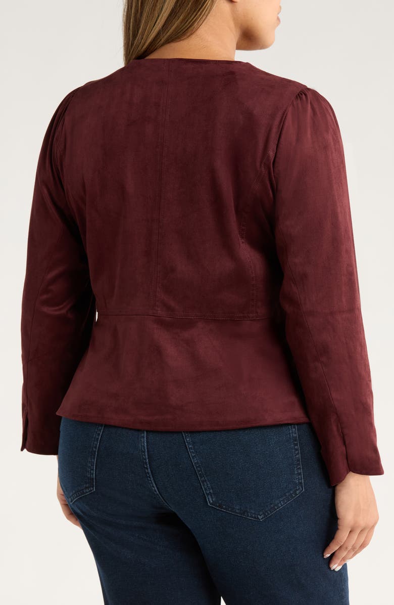 Wit & Wisdom Peplum Jacket, Alternate, color, Oxblood
